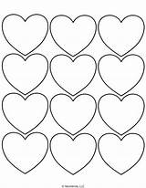 Heart Printable Small Templates Template Coloring Pages Multiple Hearts Mombrite Cutouts Flower sketch template