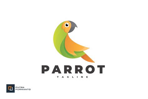 parrot head logo template creative illustrator templates creative market