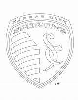 Sporting Kc Coloring Pages Logo Color Printing Activity Ready Kansas City Print Click sketch template