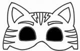 Catboy Masken Antifaz Molde Mascaras Roba Festa Itens Owlette Salvato Corujas Từ Lưu ã sketch template