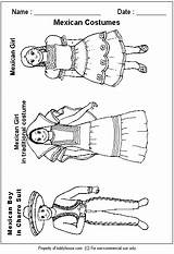 Cinco Coloring Mayo Mexican Pages Traditional Costumes Clothing Children Mexico Printable Culture Holidays Kiddyhouse Kids Worn Gif Dress Occasion Decoration sketch template