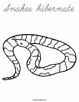 Coloring Hibernate Snakes Cursive Built California Usa sketch template