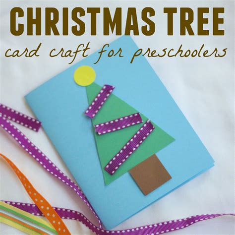 toddler approved christmas tree card craft  preschoolers