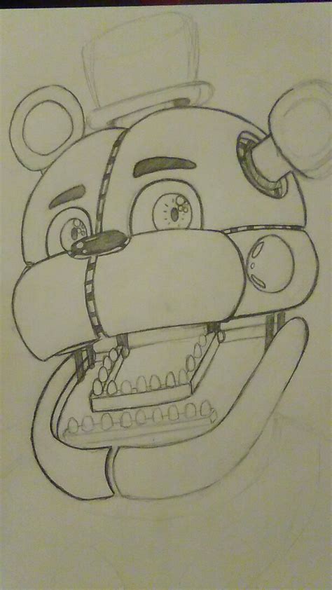 funtime freddy coloring page awesome fnaf doodle drawing funtime freddy