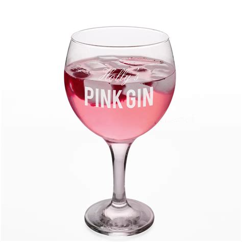 personalised gin glass pink gin