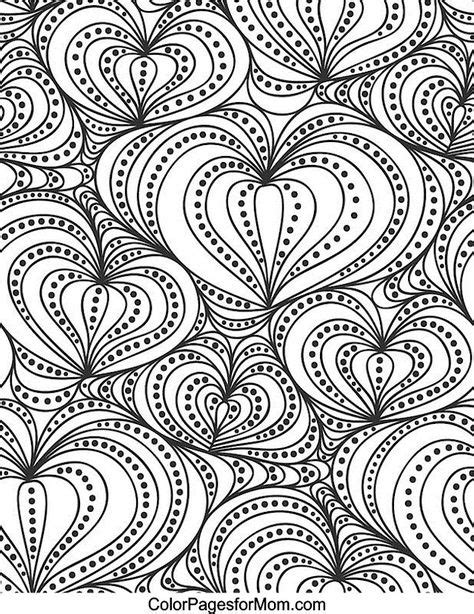 hearts coloring page coloring colouring printable adult advanced