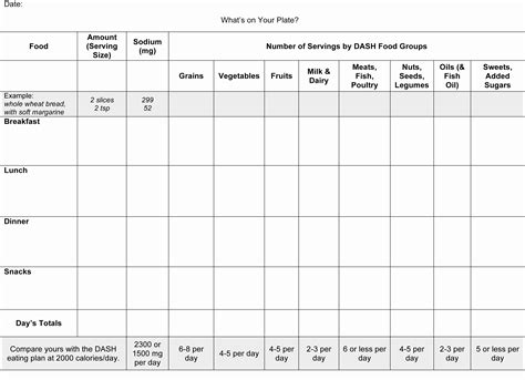 daily calorie counter spreadsheet  food log template printable