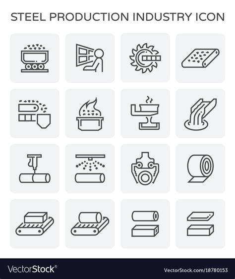 steel production icon royalty  vector image