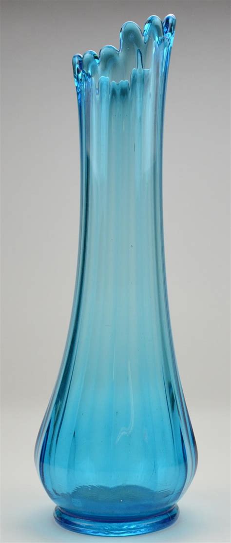 Collectible Blue Stretch Vase 15 Tall