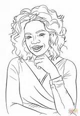 Oprah Coloring Winfrey Pages Printable Celebrity Rihanna Color Book Hepburn Audrey History African American Supercoloring Kids Getcolorings Drawing Jackson Beautiful sketch template