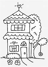 House Clipart Outline Cute Vector Coloring Story Two Favorite Pngkit sketch template