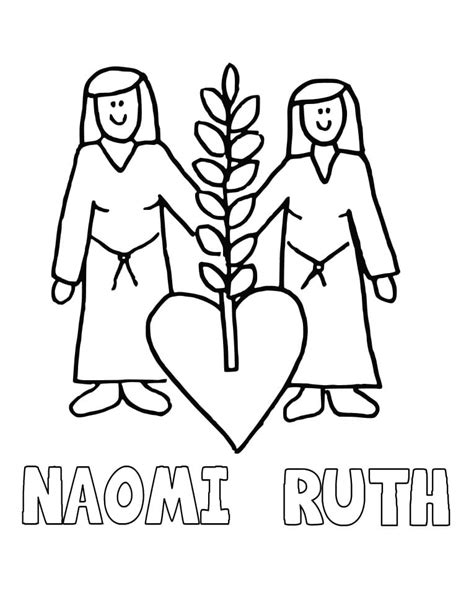 naomi  ruth coloring page  printable coloring pages  kids