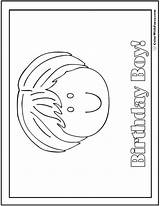Birthday Coloring Pages Happy Boy Printable Colorwithfuzzy sketch template