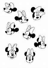Minnie Mouse Coloring Pages Face Mickey Printable Faces Disney Color Clipart Vector Logo Kids Print Clip Cliparts Sheets Heads Library sketch template