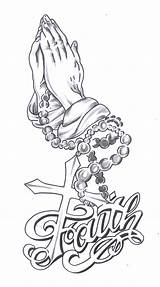 Tattoo Rosary Hands Praying Cross Drawing Faith Drawings Tattoos Designs Clipart Stencil Clip Prayer Awesome Hand Beads Angel Library Getdrawings sketch template