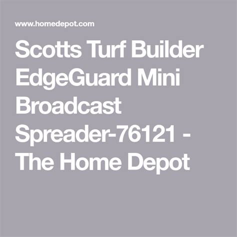 scotts turf builder edgeguard mini  sq ft broadcast spreader  seed fertilizer