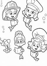Guppies Bubble Coloring Pages Printable sketch template