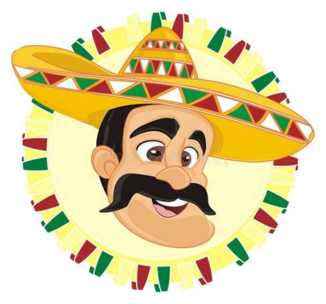 head  mexican happy face  mexican peek   colored icon