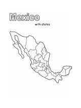 Mexico Coloring Pages Map Mexican Printable Countries Kids Para Print Map2 Color States Template Clipart Actividades Mapas Preescolar Sketch Library sketch template