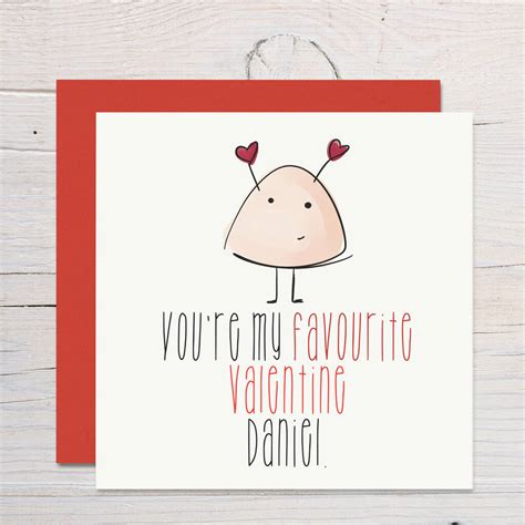 you re my favourite valentine personalised card by parsy card co