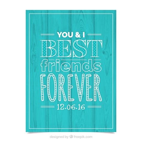 Free Vector Best Friends Forever Poster