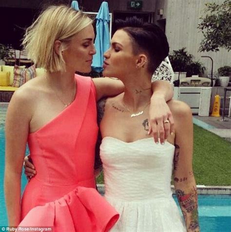 ruby rose poses with fiancée phoebe dahl after time apart daily mail