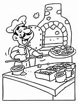 Pizzabakker Italiaan Kok Knutselen Pizzeria Keuken Bakker Italië Kinder Feest Bakken Pannenkoeken Bord Pizzaria sketch template