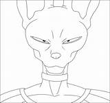 Beerus Lord Pages Coloring Dbz Lineart Template sketch template