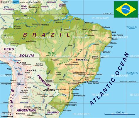 brazil map  large images