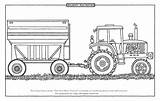 Tractor Trailer Coloring Printable Pages Template sketch template
