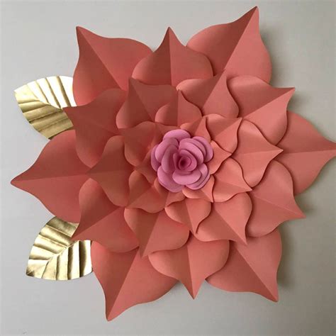 paper flower template digital version including  base