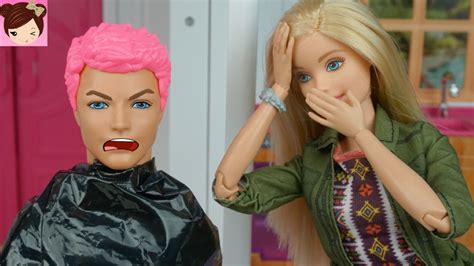 Barbie Dyes Kens Hair Pink Makeover Fail Barbie Doll Stories