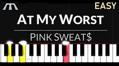 At My Worst Easy Piano Tutorial Chords Chordify