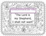 Coloring Shepherd Lord Psalm Pages Scripture Template Library Clipart Popular sketch template