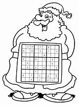 Sudoku Kerstman sketch template
