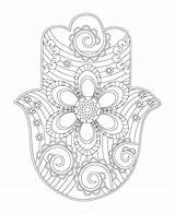 Hamsa Coloring Pages Colouring Template Getdrawings Printable Getcolorings sketch template