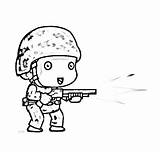 Gambar Mewarnai Tentara Putih Hitam sketch template