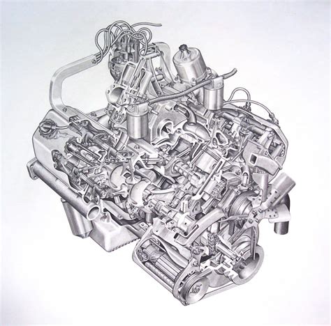 engine drawing pencil sketch colorful realistic art images drawing skill
