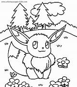 Pokemon Coloring Pages Kids Color Cartoon Printable Sheets Eevee Characters Print Printables Character Anime Pikachu Groudon Clipart Cartoons Sheet Other sketch template