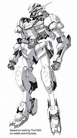 Barbatos Lineart Shaded sketch template