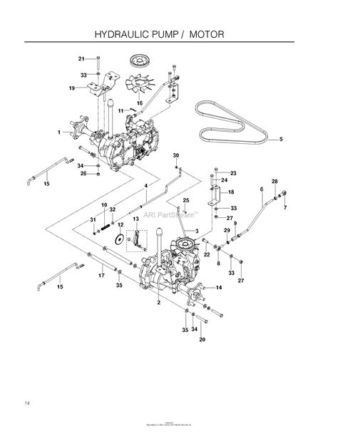 husqvarna rz    parts diagram  hydraulic pump motor