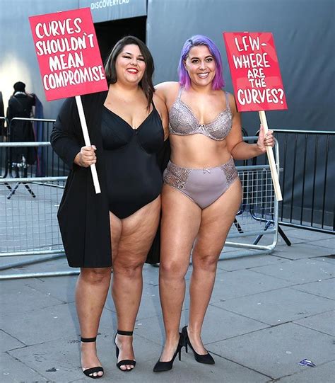 why were plus size models protesting outside london