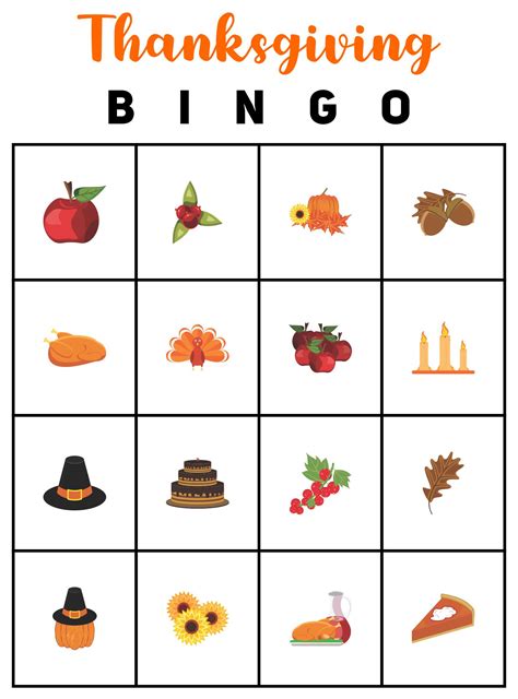 printable thanksgiving bingo     printablee