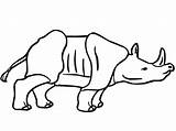 Rhino Coloring sketch template