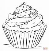 Coloring Cupcake Pages Printable Desserts Drawing Cupcakes Draw Print Cake Line Ausmalbilder Step Cakes Zeichnung Getdrawings Zum Ausmalen Tutorials Supercoloring sketch template