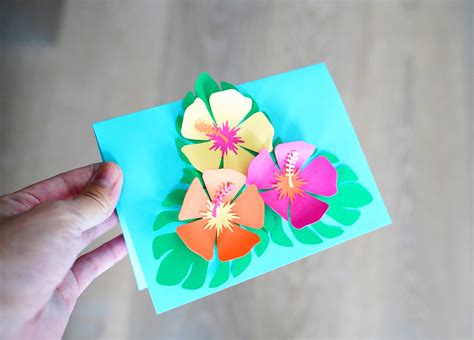 hawaiian hibiscus paper flowers template