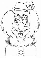 Clown Face Coloring Pages Print sketch template