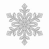 Snowflake Mandala Coloring Subject sketch template