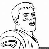 Rob Gronkowski Coloring Matt Wilson Football Ryan Russell Thecolor Template sketch template
