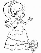 Coloring Print Strawberry Shortcake Pages Cute sketch template